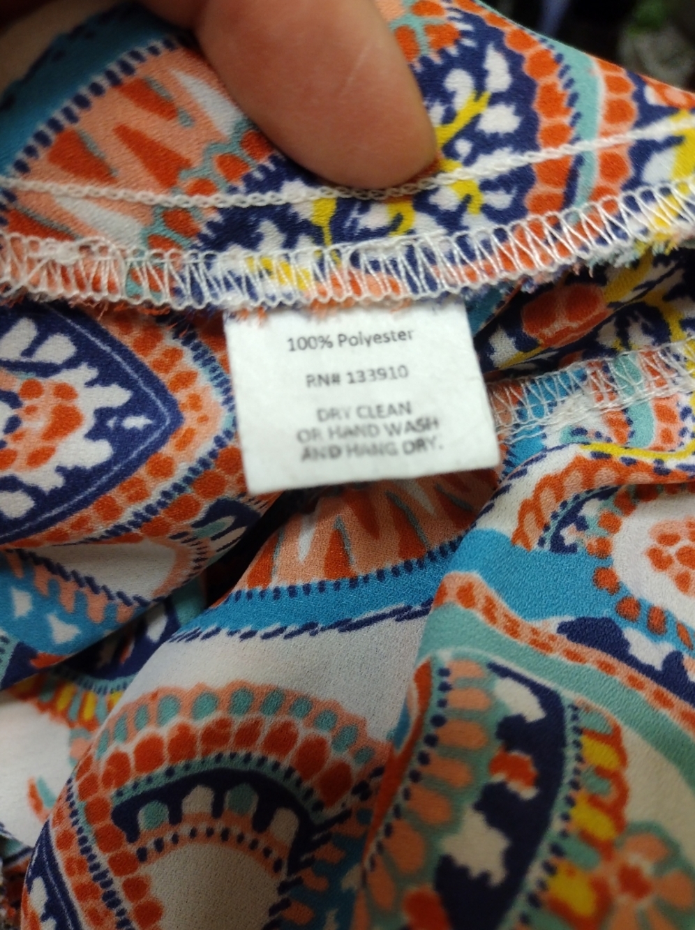 Show Me Your Mumu Paisley Print Sleeveless V-Neck Romper in White Coral & Blue - Picture 6 of 8